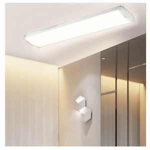 Linkleable LED Wrasparound Flushmount Light 4ft, LED Shop light for Garage –500K, ETL és Energy Star Certified, LED Linear Indocor Light, LED Ceiling Light