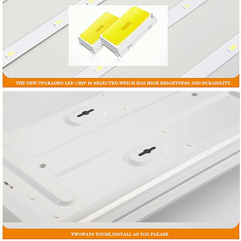 Linkleable LED Wrasparound Flushmount Light 4ft, LED Shop light for Garage –500K, ETL és Energy Star Certified, LED Linear Indocor Light, LED Ceiling Light